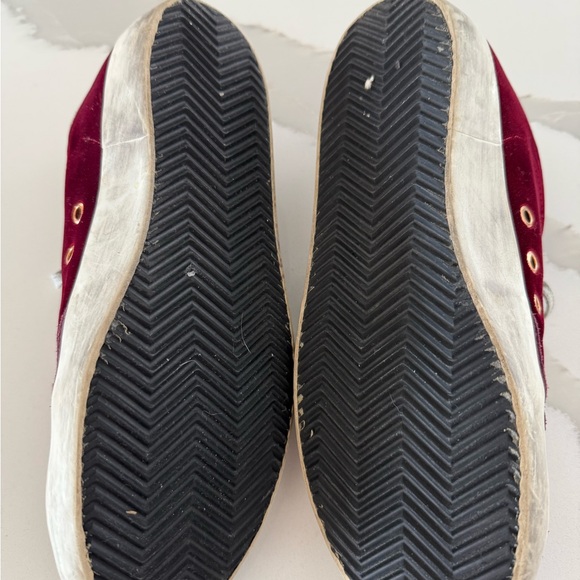 Golden Goose Burgundy Superstar sneakers velvet *rare* - Picture 5 of 8